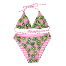 Детские купальники из 2 шт. для маленьких девочек, купальник с фруктовым принтом, купальный костюм для девочек, бикини, комплект с шортами, Одежда для новорожденных девочек, купальники, дропшиппинг