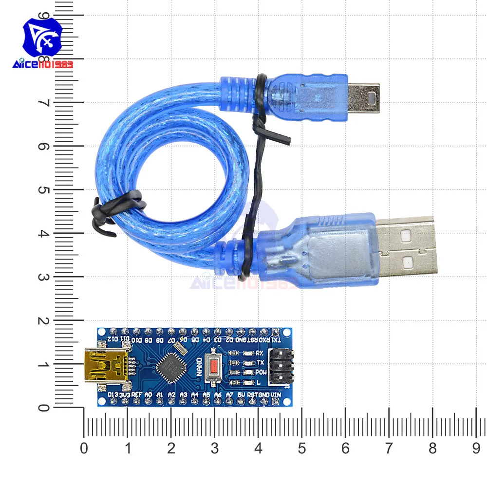 Плата микроконтроллера Nano V3.0 3 0 ATmega328 ATmega328P плата CH340 для Arduino сменный USB кабель