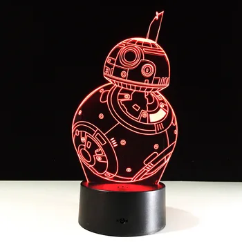 

Bb-8 Colorful 3d Lamp Remote Touch Led Table Lamps Nightlight Luminaria Led Kids 3d Light 7 color change desk lamp