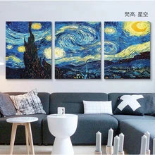 Ван Гог звездное небо DIY картина по номерам полотно ручной работы; рисунок домашний настенное искусство картина для гостиной уникальный подарок