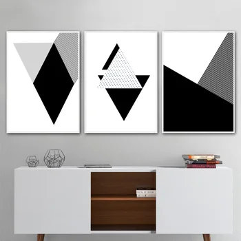 

Nordic Minimalism Abstract Black White Geometry Wall Art Canvas Posters And Prints Canvas Painting Wall Pictures For Living Room