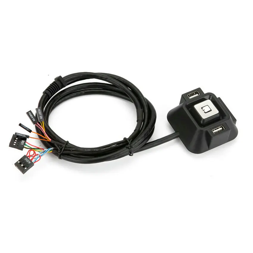 جديد حالة الكمبيوتر المكتبي pc امدادات الطاقة on/off إعادة hdd دفع زر التبديل كابلات مزدوجة usb مزدوج الصوت