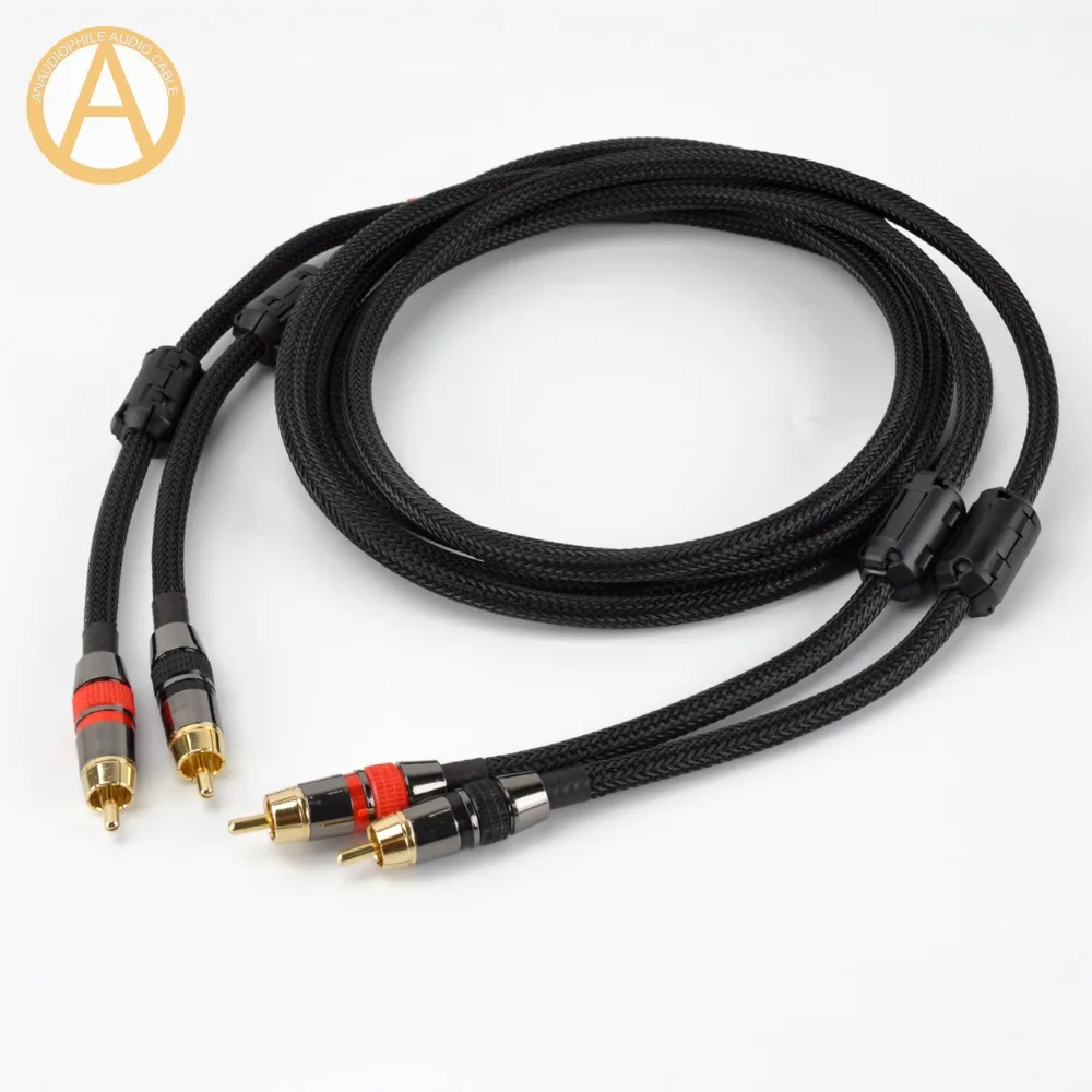 Hifi RCA Cable 2RCA To 2RCA Male RCA Audio AV Cable 4N OFC RCA Interconnect Cable Amplifier Preamplifier DAC Enhanced Shield Hifi RCA Cable 2RCA To 2RCA Male RCA Audio AV Cable 4N OFC RCA Interconnect Cable Amplifier Preamplifier DAC Enhanced Shield