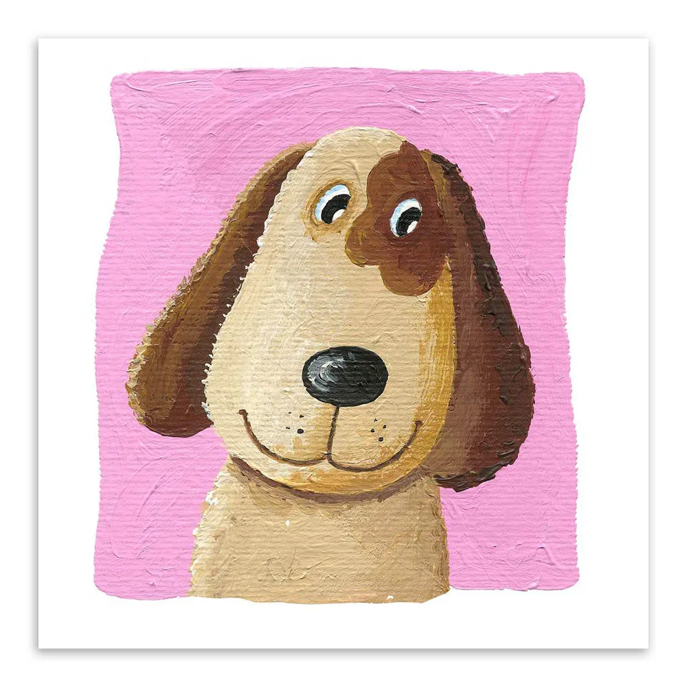 Colorful Kartun Lucu Kucing Hewan Hewan Beruang A4 Besar Art Print