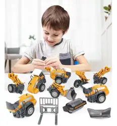 2019 новый детский инженерный автомобиль игрушечный набор инерционный экскаватор большая лебедка сплава моделирования модель мальчик