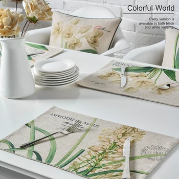 

Nordeuropa Rural Blumen und Pflanzen Western tischset Tischsets Doppel dicke 7471 Linen Tablecloth Tischsets Home Decoration
