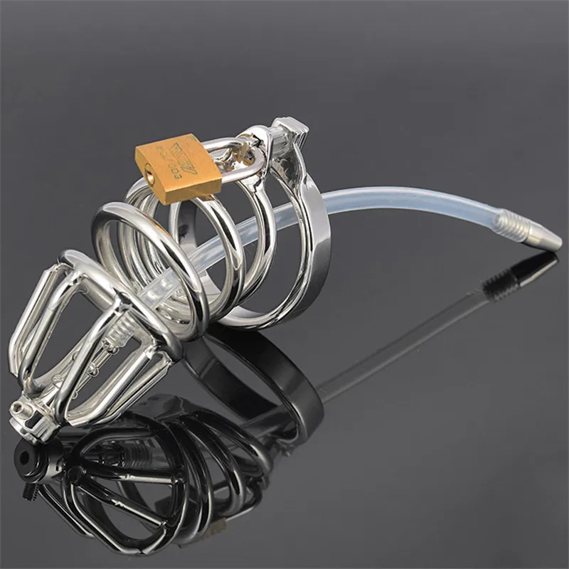 Новое двойное кольцо на пенис мужское устройство целомудрия силиконовая трубка