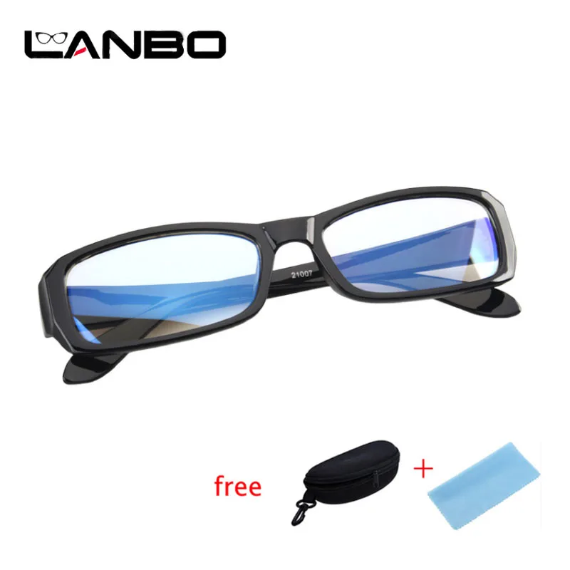 

LANBO Anti Blue Ray Computer Glasses Spectacle Frame Oculos de Grau Female Transparent Eyeglasses for Women Men Blue Coating
