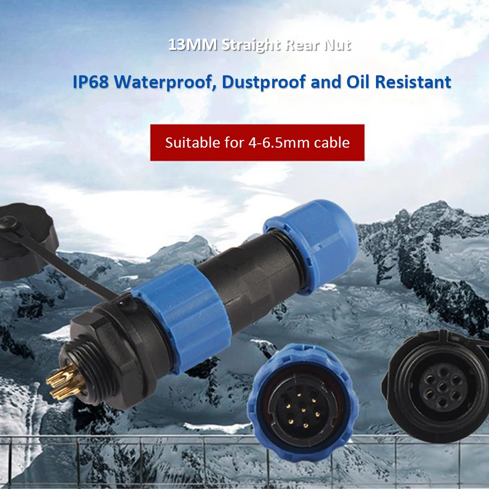 SP13 IP68 Водонепроницаемый разъемы круговой разъем 2Pin 3Pin 4Pin 6Pin 7Pin 9Pin многополюсный штекер