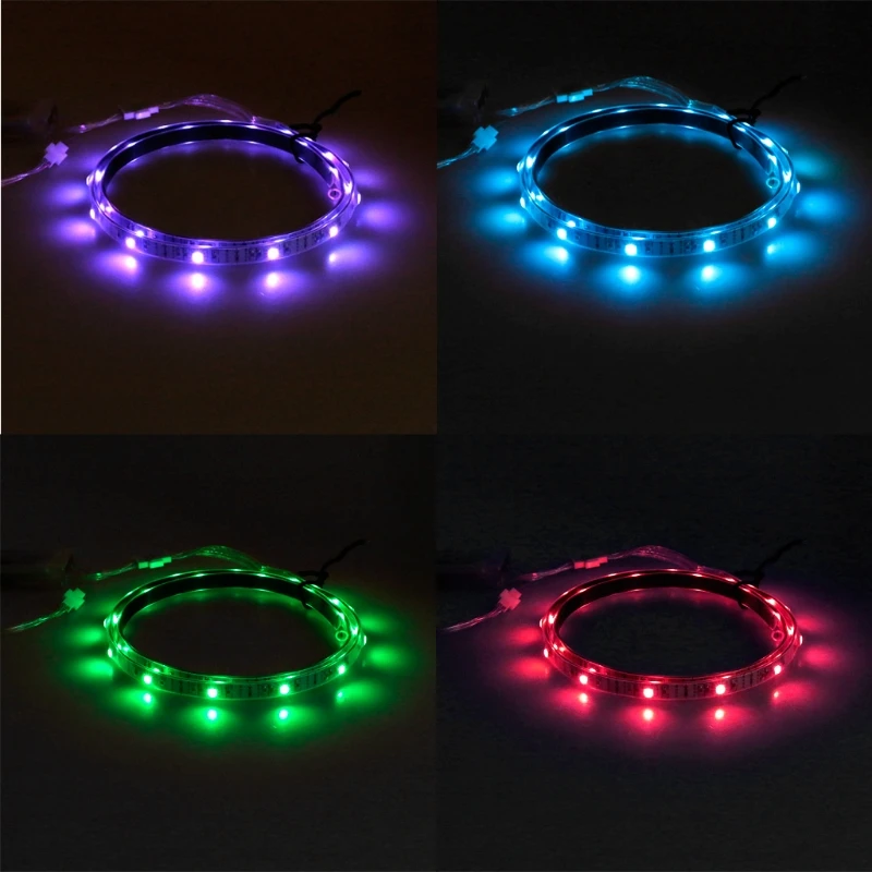 1 пара Водонепроницаемый USB Обувь со светодиодной подсветкой полосы света 0.63mx2 RGB