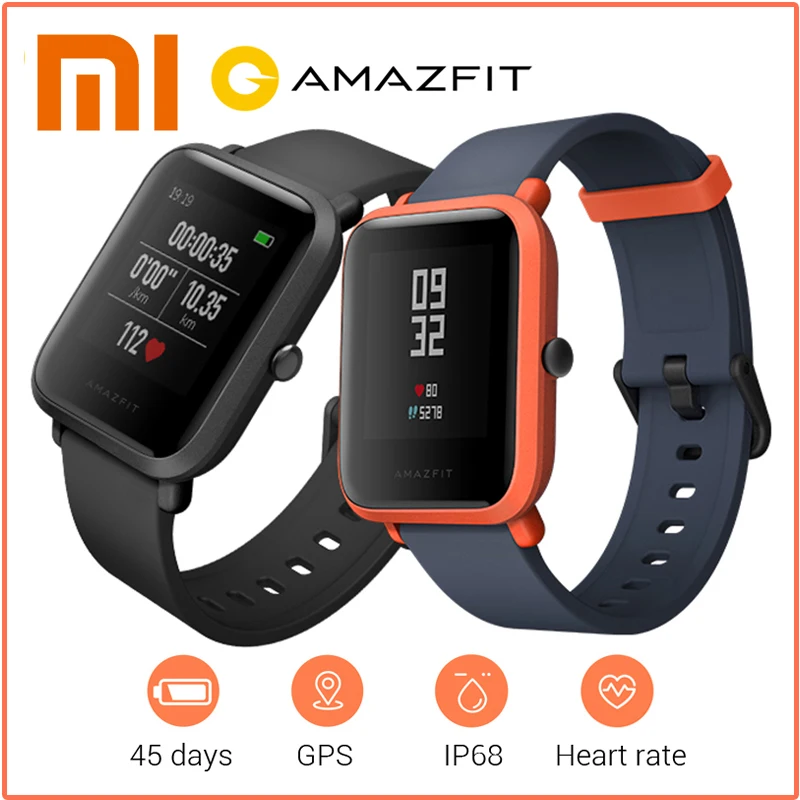 Original Xiaomi Amazfit Bip Smart Watch Huami GPS Smartwatch Android iOS Heart Rate Monitor 45 Days Standby IP68 smart watch men Original Xiaomi Amazfit Bip Smart Watch Huami GPS Smartwatch Android iOS Heart Rate Monitor 45 Days Standby IP68 smart watch men
