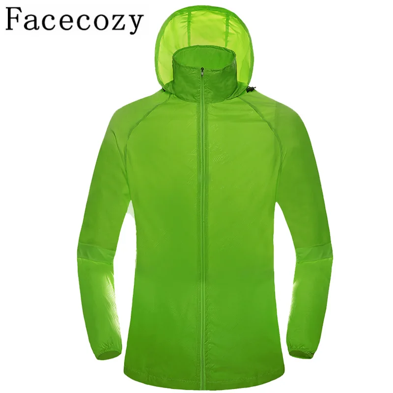 Куртка с капюшоном на молнии Facecozy летняя Водонепроницаемая дышащая