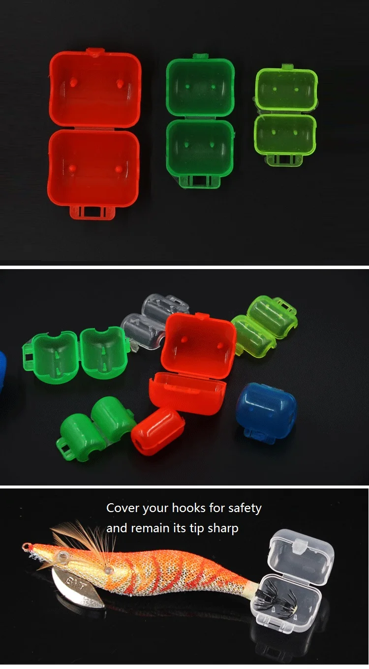 Plastic hook cover for safety and protect lure hook remain its shapen and not hang other things 100 pcs