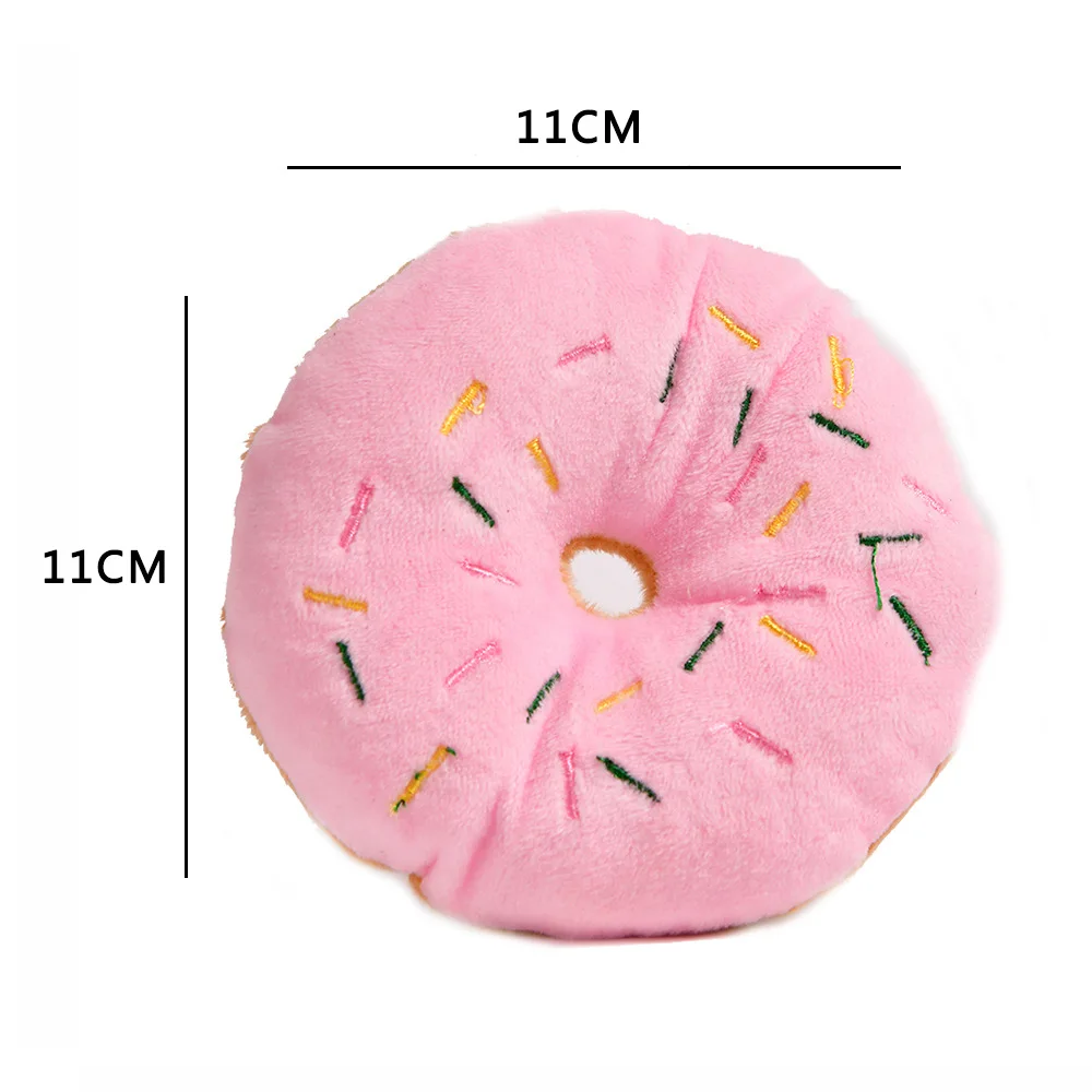 Toys For Pet Cats Dogs Squeaker Plush Toys Balls Cat Scratch Durable Dog Products Donuts Squeak Toys For Small Dogs Puppy (1)