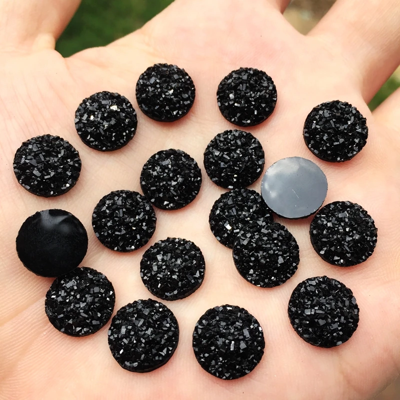 

12mm New Arrival 80pcs/Lot Flatback Resin Round Stone Beads,Flatback Resin Rhinestone -E131