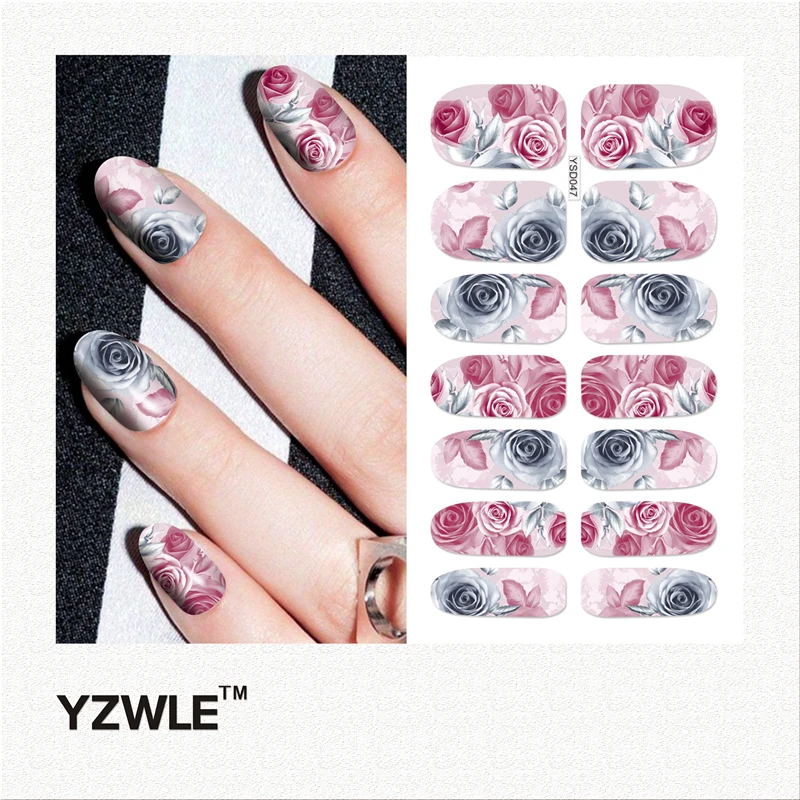 

WUF 1 Sheet DIY Decals Nails Art Water Transfer Printing Stickers Accessories For Manicure Salon (YSD047)