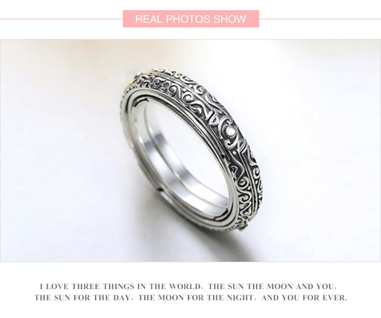 Горячая Распродажа, модные изысканные астрономические серебряные и золотые кольца, вращающиеся парные винтажные кольца на палец с узором для женщин, ювелирные изделия для влюбленных