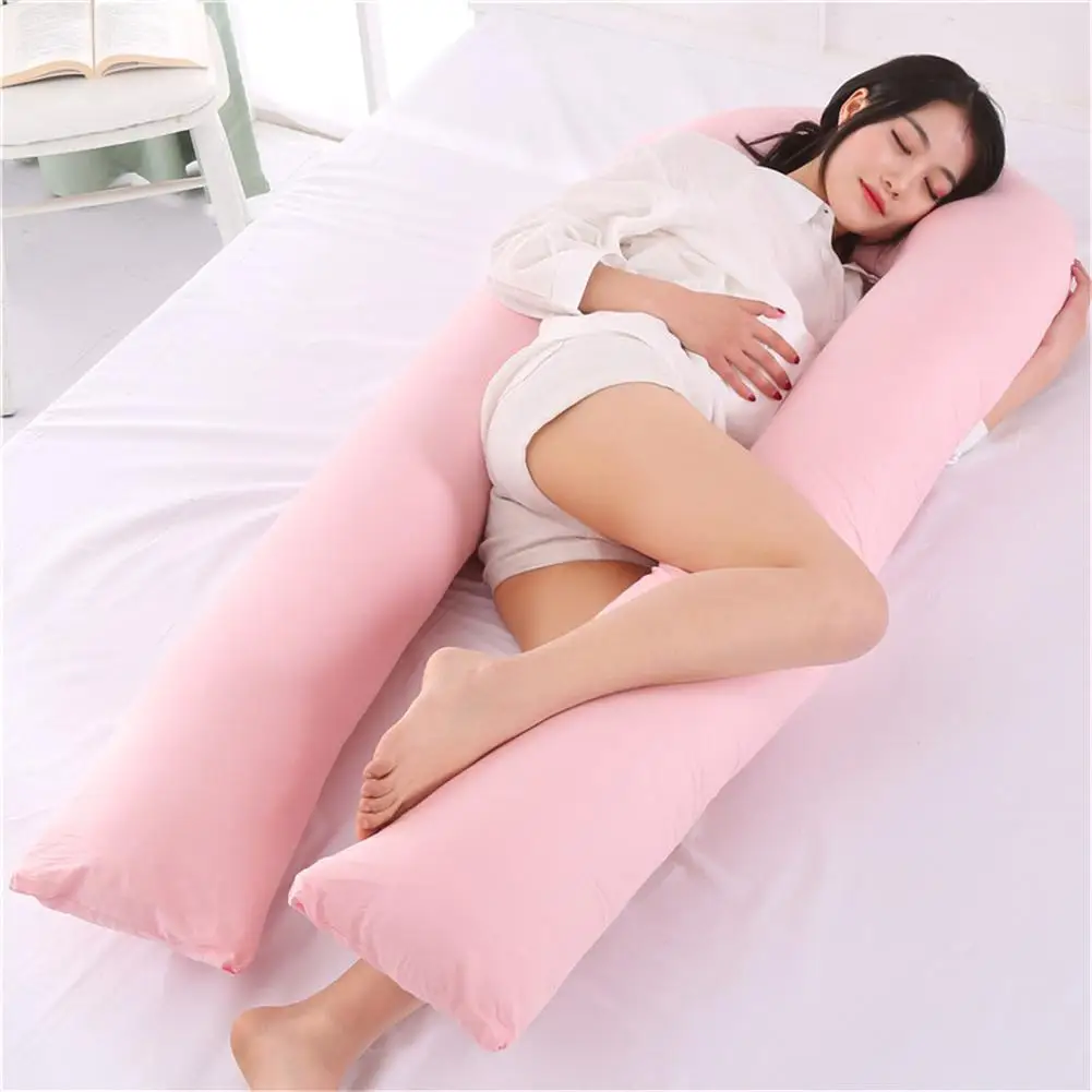 125x65CM Pregnant Women Pillowcase Pure Removable U Shape Side Sleeping Bedding Maternity Cushion Cover Home Textile Pillowcases pure color fringed tassels bedding set 3pcs 2pcs duvet cover pillowcase adult full king queen no sheet no fillers home textile