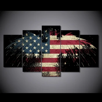 

HD Printed eagle usa flag digital art Painting Canvas Print room decor print poster picture canvas Free shipping/ny-5838