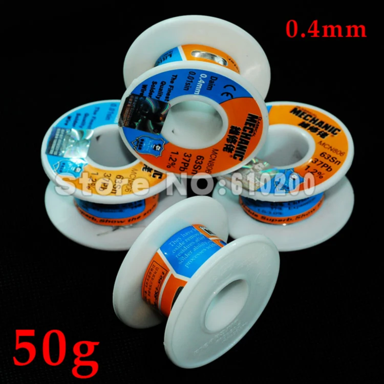 Free Shipping 3/pcs 0.4mm High purity Low melting point Solder wire