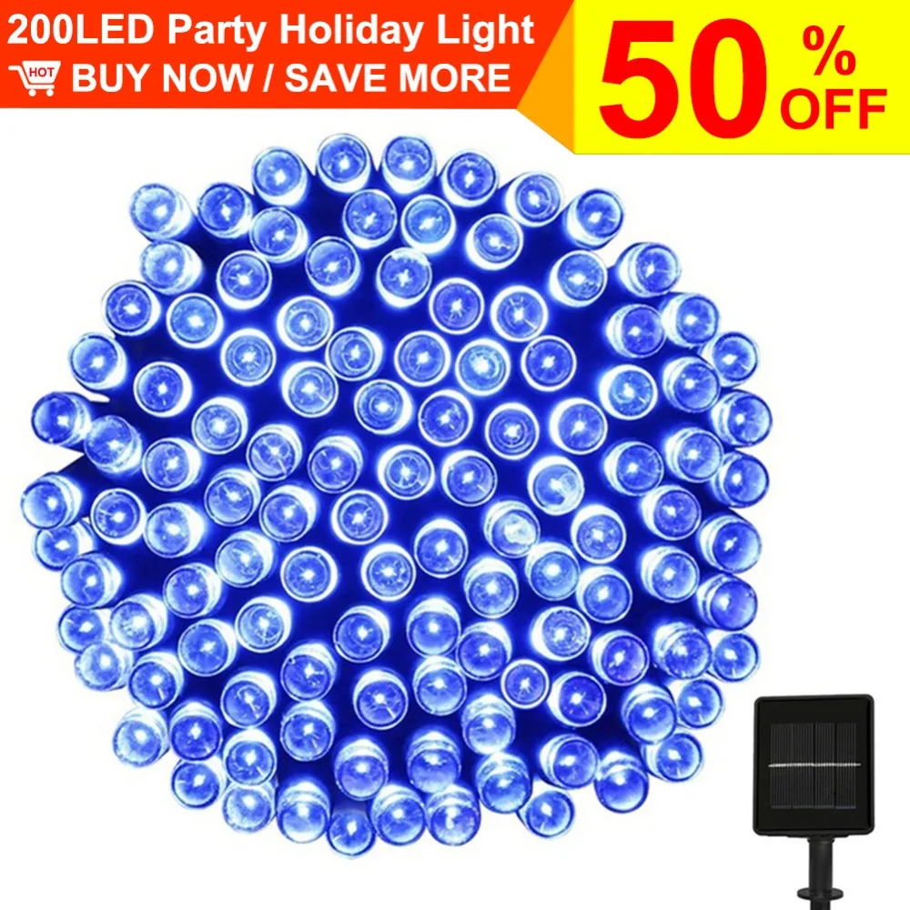 

Solar LED String Lights 22M 8Modes 200 LED Christmas Tree Decoration Lighting Outdoor Solar Lamps Garden Party Holiday Lights