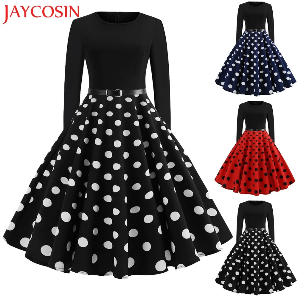

Women Long Sleeve Ball Gown dress Ladies Knee-Lengths Swing Dress at the Holiday Party Dropshipping Oct.17