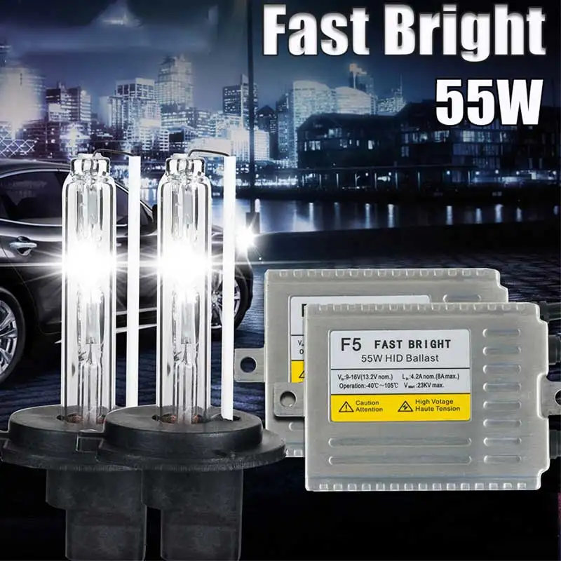 Ксеноновый H1 быстрый запуск F5 55 Вт H3 H4 1 H8 H9 H10 9004 9006 881 880 H7 HID комплект для