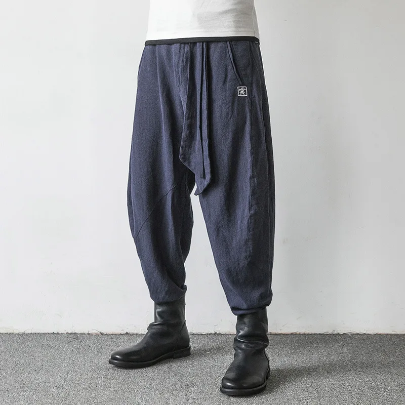 Hot 2019 autumn large size hahalan skateboard pants men's casual loose pants drawstring jogging pants khaki M L XL XXL 3XL4XL5XL