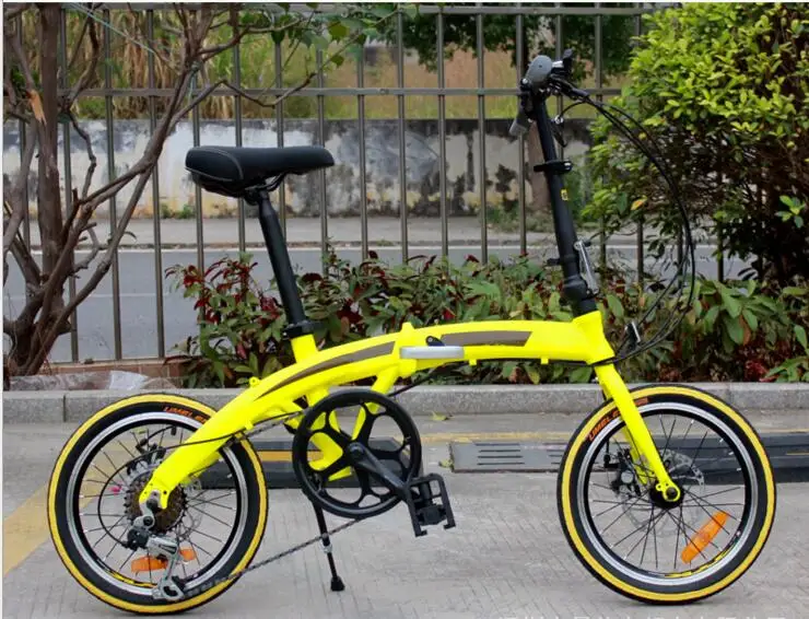 Cheap Aluminum Folding Frame Bike Bicyle 16" inch Wheel Adult 46T Crankset Cassette 7 Speed TX50 Shifters Double Disc Brake 0 Cheap Aluminum Folding Frame Bike Bicyle 16" inch Wheel Adult 46T Crankset Cassette 7 Speed TX50 Shifters Double Disc Brake 0