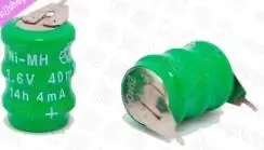 

10PCS 20PCS NI-MH 3.6V40mAh battery with welding feet 3.6V 40mAh Ni MH button rechargeable battery 3.6V40H