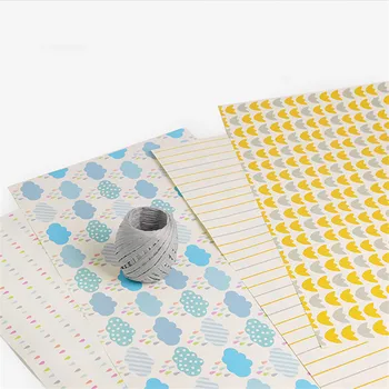 

Cartoon Fresh Color Printing Paper Cloud Gift Paper DIY Gift Book Cover Decorative paper 53*75cm 10Sheets
