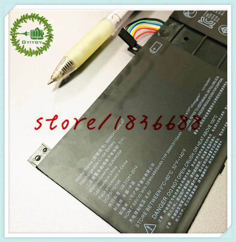 Gyiygy 7,68 V 38Wh BSNO4170A5-AT ноутбук Батарея для lenovo Miix 520 510 510-12IKB LH5B10L67278 5B10L68713 5B10L67278