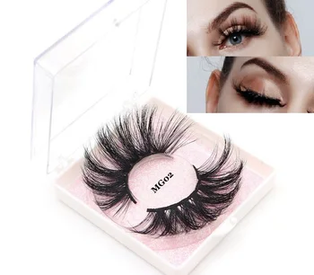 

100% Mink Eyelashes False Eyelashes Crisscross Fake lashes Length 25mm Makeup 3D Mink Lashes Extension Eyelash shiny packaging