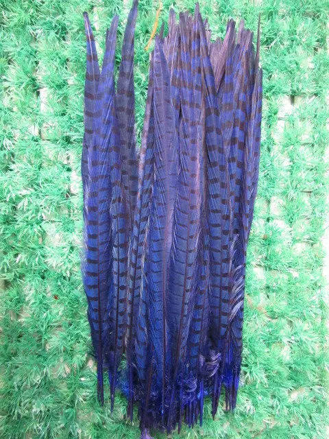 New listing! 100pcs beautiful sapphire pheasant feathers 16-18 inch 40-45 cm ornaments DIY | Дом и сад