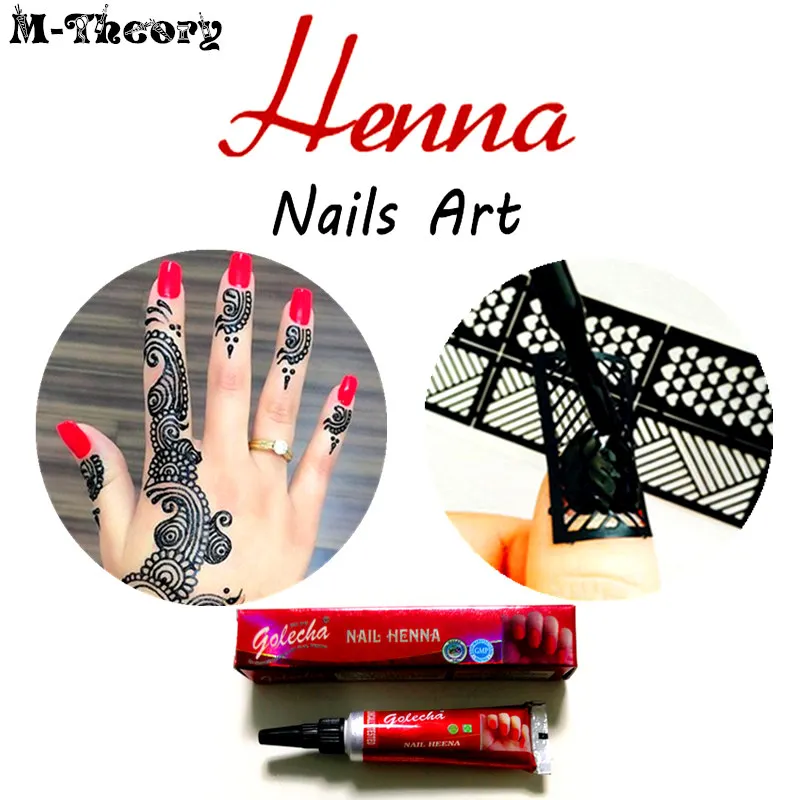 

M-Theory Mehendi Nails Henna Paste Cone Waterproof Temporary Tattoo Nail Stains Indian Mehndi Nails Arts Makeup Tools