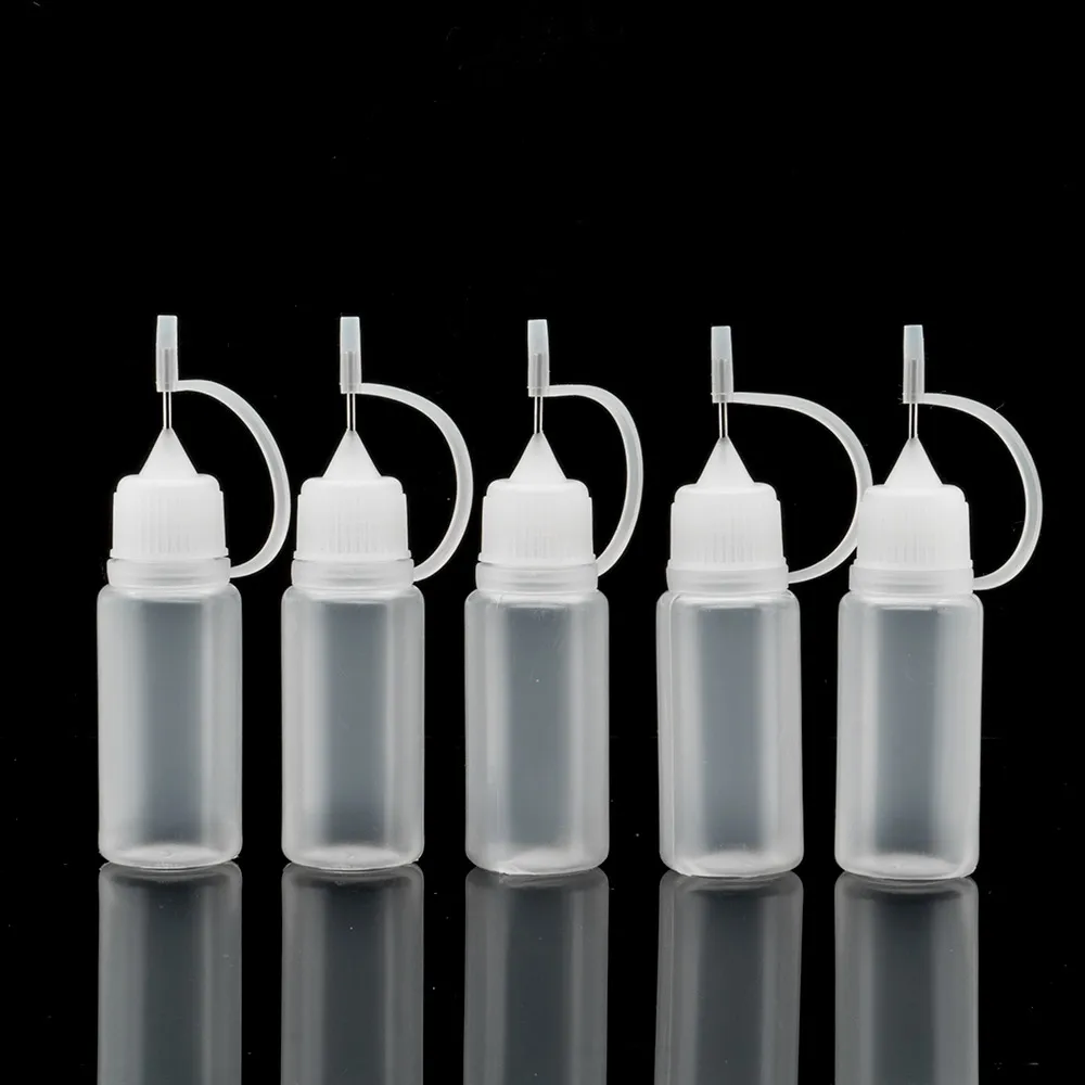 

Electronic Cigarette Empty E liquid Bottle 10ml Needle Dropper Bottle for E juice Plastic oil Storage Bottle 5pcs/lot