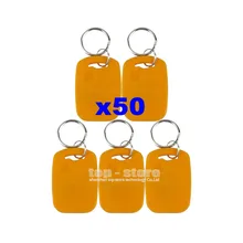 Diysecur 50 шт./лот для Управление доступом Применение 125 кГц RFID ID Card брелки желтый Цвет