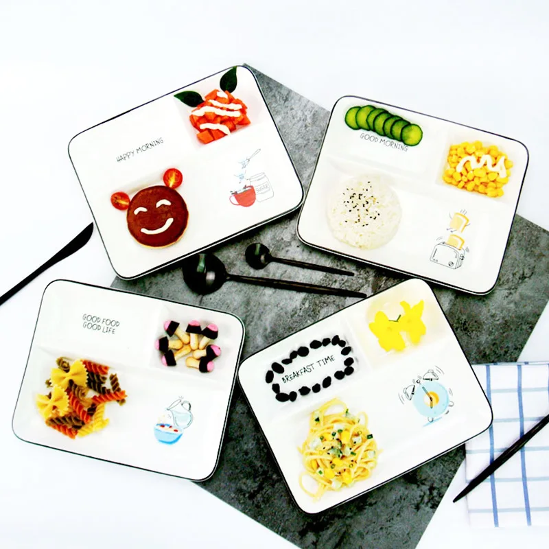 

Nordic Style Square Dinner Plates Platos De Ceramica Dishes Kid Baby Service Plate Steak Rice Dish Juul Pratos De Jantar Vajilla