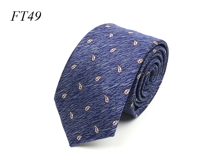Новое поступление полиэстер галстуки Тканевые для мужчин Пейсли тонкие галстуки 6 см галстуки