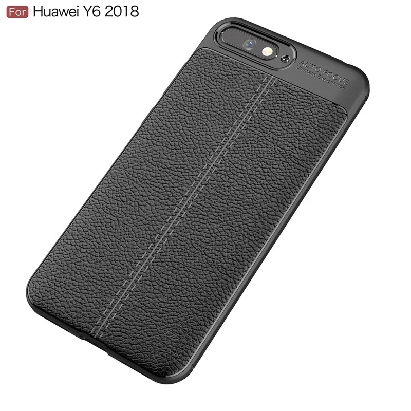 Luxury Shockproof Soft TPU Case For Huawei Y6 2018 Phone Back cover Leather for Huawei Y6 2018 Case Silicone Cover 5 (13)