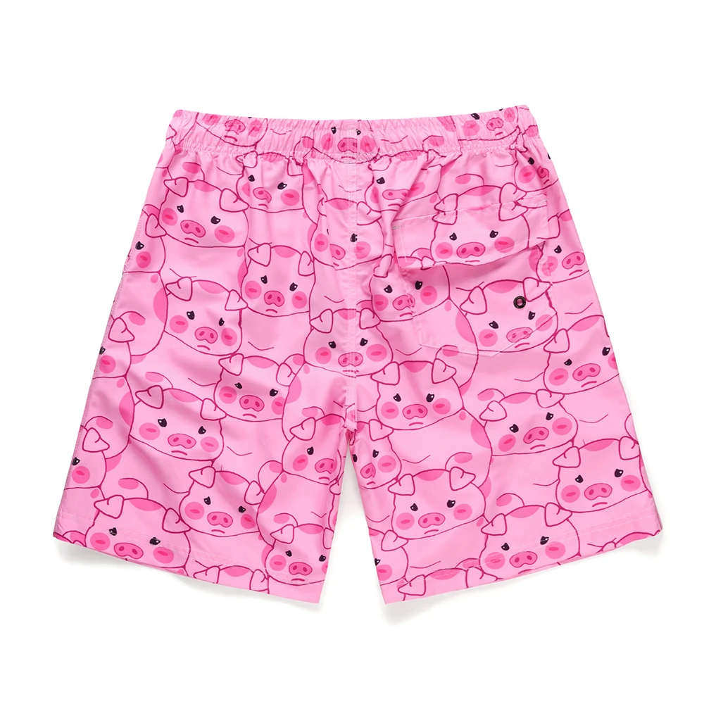 Mr.1991INC быстросохнущие мужские пляжные шорты, розовые шорты с принтом поросенка из мультфильма, мужские пляжные шорты bermuda de praia