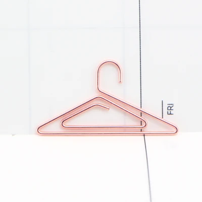 1 шт. милые Мультяшные закладки зажим для бумаги розовое золото Зажим булавка простая металлическая форма креативная Студенческая папка для закладок - Цвет: hanger