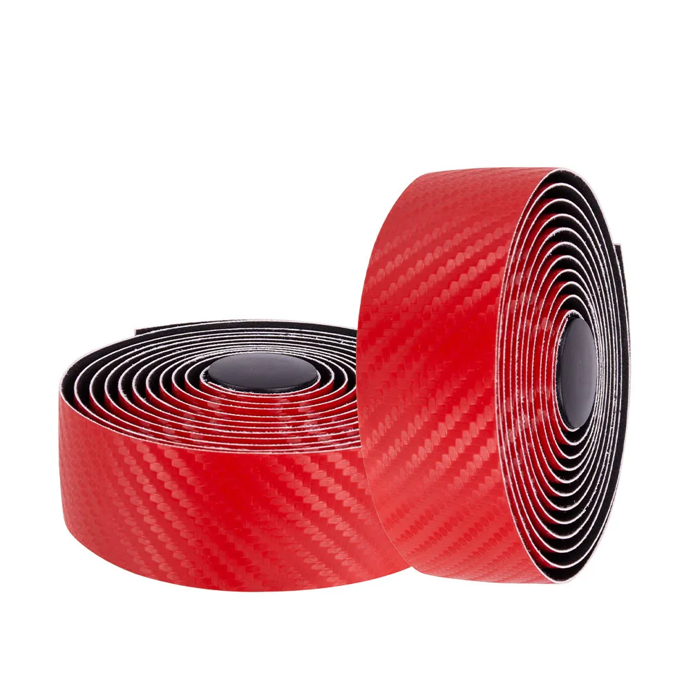 

Road Bike Handlebar Tape Carbon Fiber Pattern EVA PU Tape Durable Shock-Proof High Toughness Bar tape Damping With 2 Bar Plugs