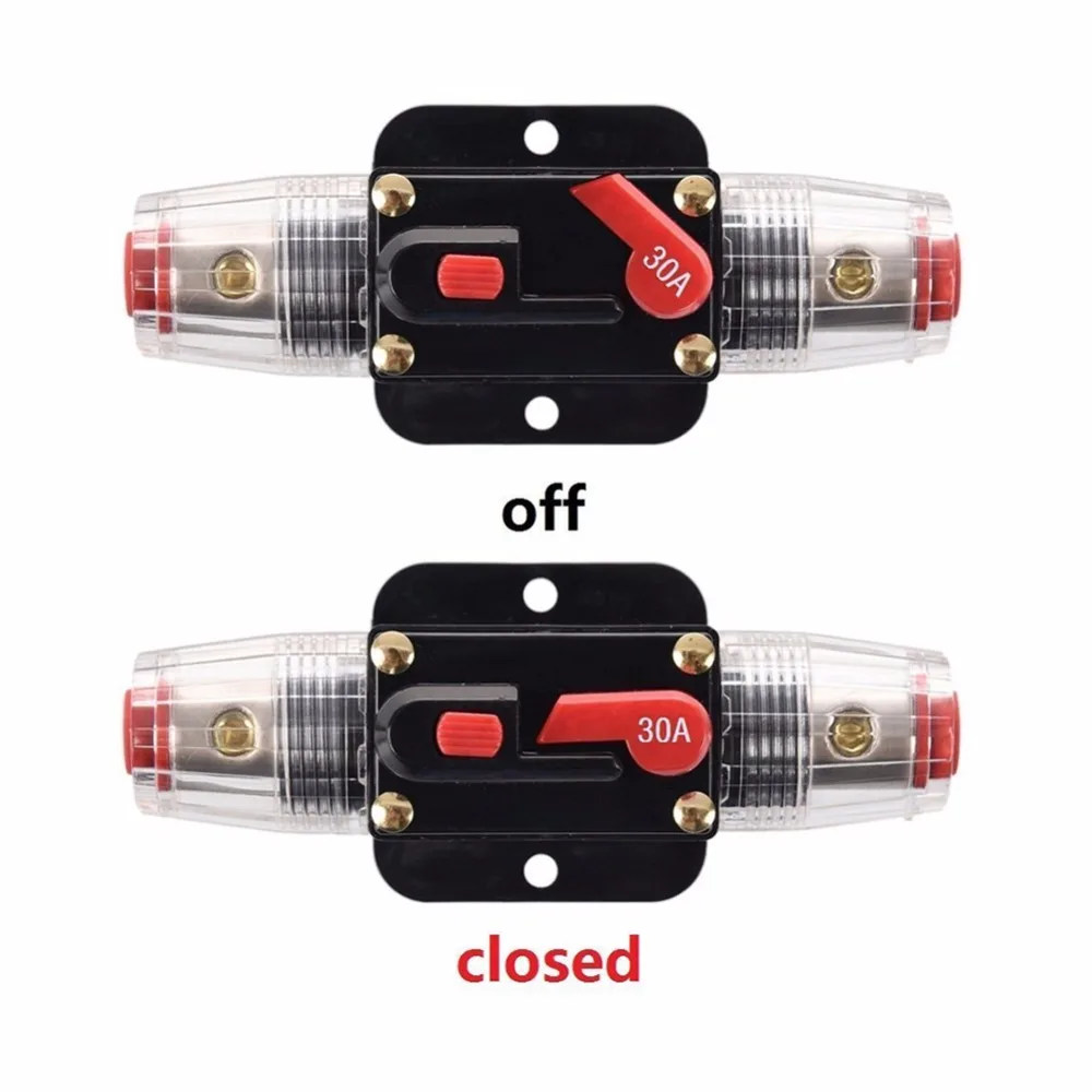

20A/30A/40A/50A/60A/80A/100A DC 12v Truck Car Audio Stereo Amp Amplifier Breaker Fuse Holder Inline Circuit 2017 new