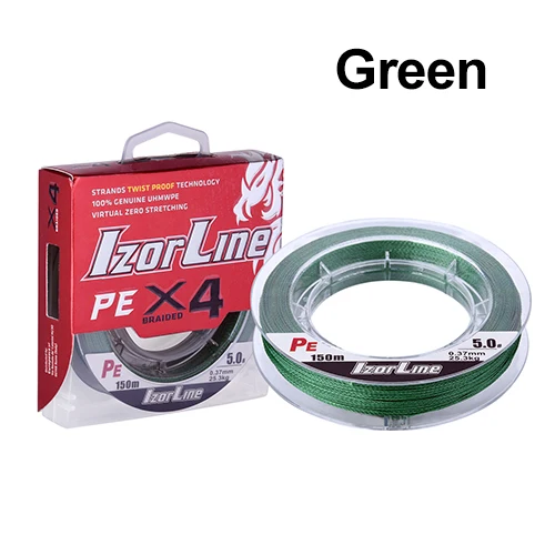 Goture IzorLine 150M 4 Strands PE Braided Fishing Line