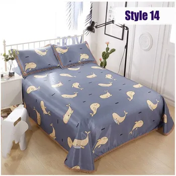 

free shipping summer cool bed sheet cool mattress mat printed ice bedspreads 1pcs bed cover+2pcs pillowcases set for 1.8/2m bed
