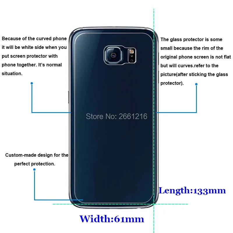 Для samsung S6 2 шт =(задняя+ передняя) закаленное стекло 9H 2.5D Премиум Защитная пленка для экрана для samsung Galaxy S6 S 6 VI G9200 5,1"