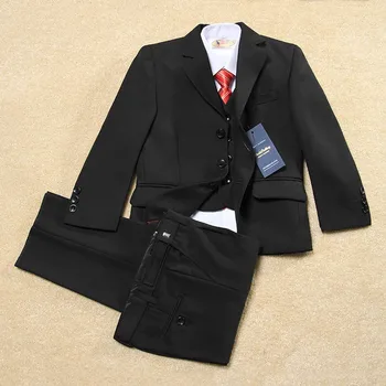 

2017 fashion costume for boy Black Formal boys suits for weddings / Tuxedo Blazer Suit Mariages / Perform Dress Costum z3001