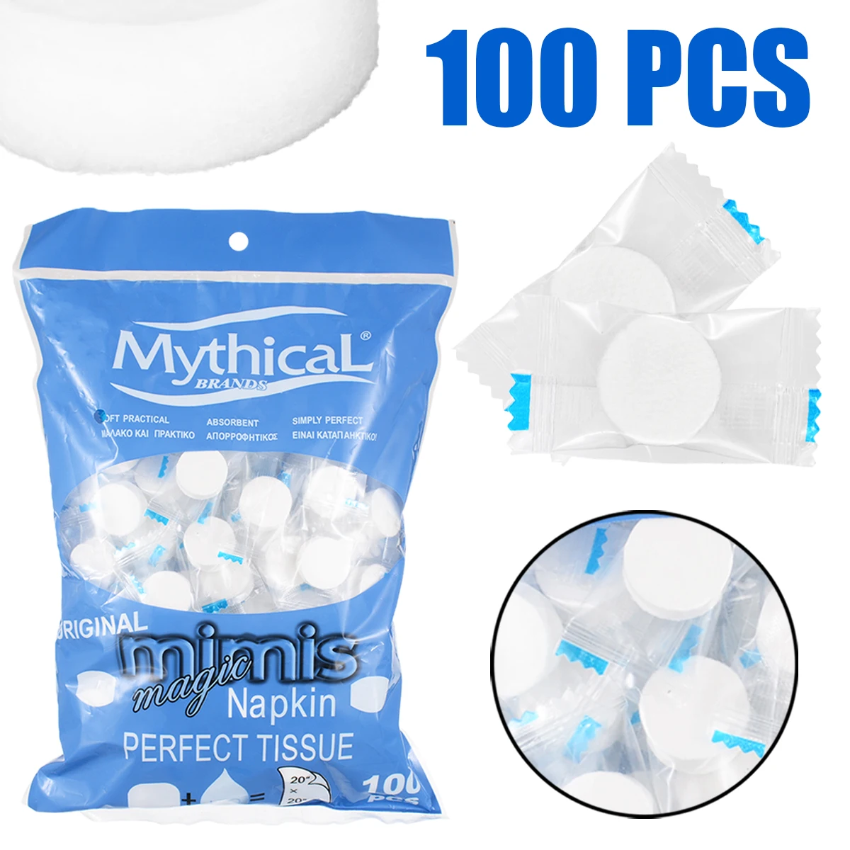 100pcs Disposable Compressed Towel Magic Tissue Portable Beauty Salon Cleansing Towel Handkerchief For For Outdoor Travel