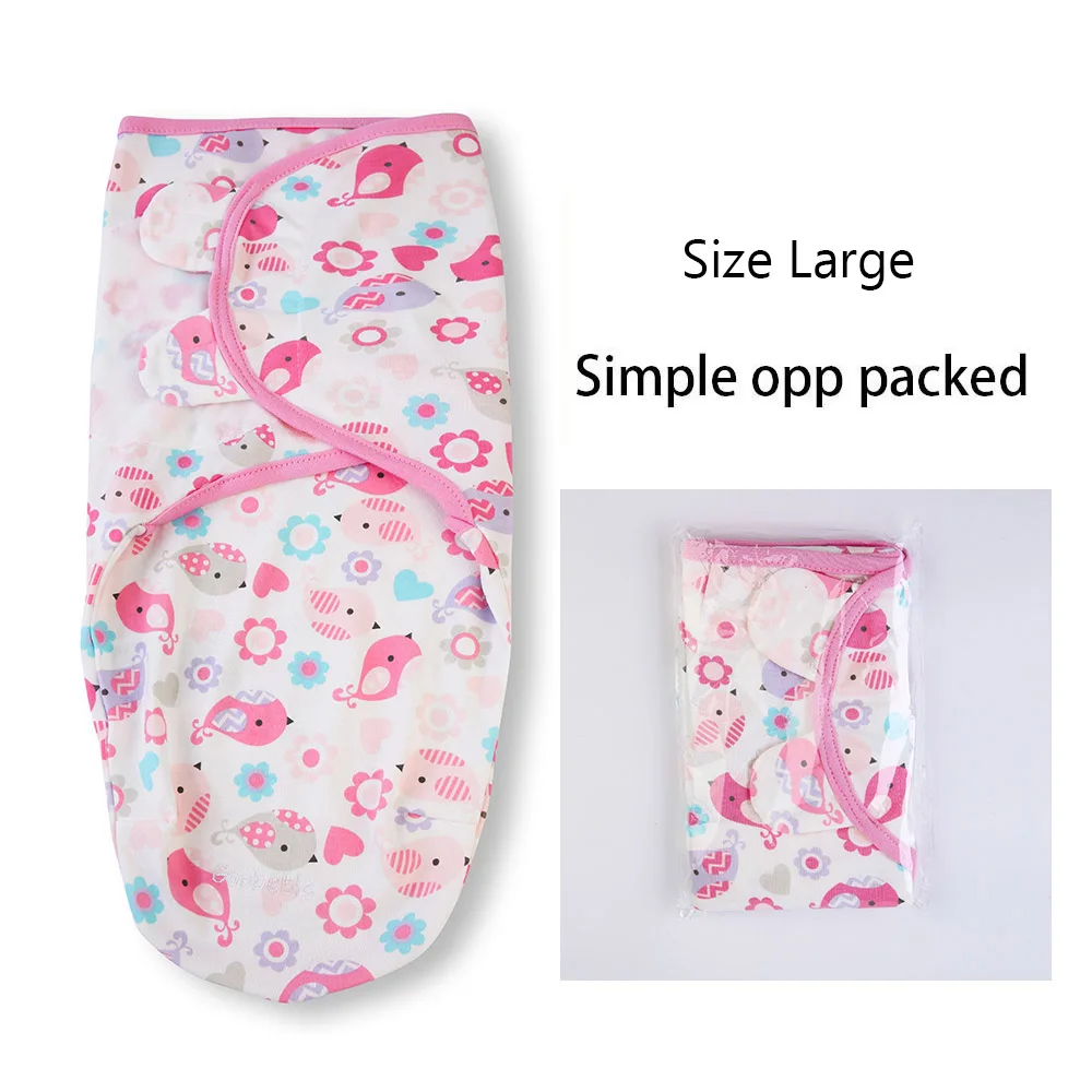 Birds Large Подгузники, похожие на лето swaddleme, органический хлопок, младенческий parisarc, детский конверт, пеленальный конверт, Пеленальный спальный мешок, спальный мешок - Цвет: Birds Large